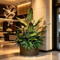 Arrangement de plantes tropicales artificielles haut de gamme pour la maison, le bureau, l'hôtel, le restaurant, décoration réaliste, plantes artificielles banane et fougère