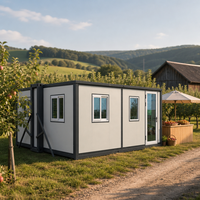 Maison conteneur en gros avec fenêtres grillagées, revêtement de sol SPC, toit en aluminium à rupture de pont thermique, bureau individuel