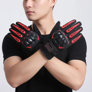 قفازات سباق الدراجات النارية المخصصة ذات الشاشة اللمسية، قفازات كاملة الأصابع مضادة للانزلاق وقابلة للتنفس مع حماية للمفاصل، مناسبة لركوب الدراجات الجبلية والخارجية - Product Image 2