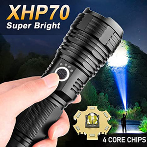 Linterna de aventura Helius High Lm recargable con pantalla digital, linterna de senderismo ultrabrillante, linterna táctica LED para camping al aire libre. - Product Image 2