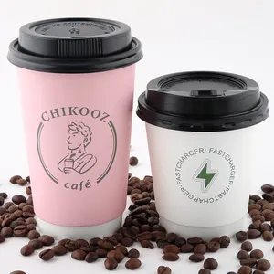 customized design coffee juice ripple wall 8 10 12 16oz single double wall for hot drinks takeaway corrugated paper cup holder