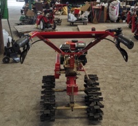Micro-tracteur agricole à double chenille, moteur essence 9HP/177F, pour labour et travail du sol