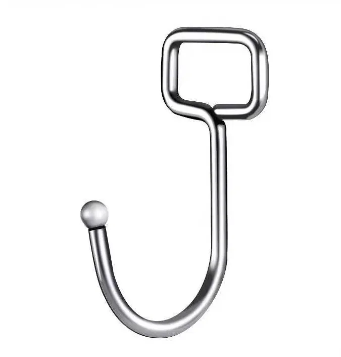 201 304 stainless steel J shaped big wall-hanging single hooks rack wall mounted are used to hang keys towels & clothes hangers