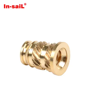 Hot Sale Brass Embedment Thread Brass Knurled Nuts Heat Set Insert Nuts For Laptop UNC 2-56 4-40 6-32 8-32 M3 M5 M6 M8