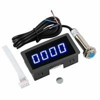 Tachymètre numérique de haute précision rouge 0,56 pouces 4 LED DC 8-24V pour voiture, moteur, mesure de vitesse, testeur de régime 10-9999 tr/min