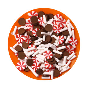 500G Giáng Sinh Màu Đỏ Bạc Hà Nâu Dot Sprinkles Trộn Polymer Đất Sét Sprinkles Lát Trộn Cho Chất Nhờn - Product Image 5