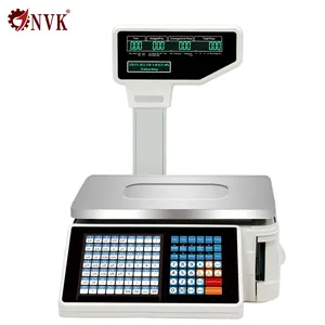 NVK TMA bilancia per stampa di etichette con codice a barre bilancia digitale per registratore di cassa bilancia per calcolo dei prezzi del supermercato da 30kg