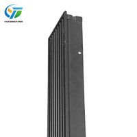 Grille d'aération moderne réglable, durable, intérieure et extérieure, 0 degré, persiennes en acier PVC, ligne de base amovible, systèmes de registre