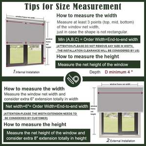 طبقات نهارية وليلية مزدوجة آمنة يدويًا ظلال لاسلكية مع ستائر مناسبة للمنزل والمكتب والفندق والنادي - Product Image 6