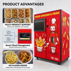 Máquina Expendedora de Papas Fritas Comercial China con Pantalla Táctil de 32 Pulgadas, Operada con Tarjeta de Crédito y Monedas, Gestión Basada en la Nube - Product Image 3
