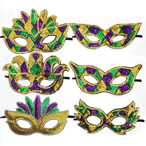 <span class=keywords><strong>Masque</strong></span> à paillettes de mascarade de carnaval pour les accessoires de mascarade de visage de paillettes de fête de Mardi Gras - Product Image 1