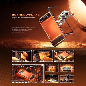 ลดราคา <span class=keywords><strong>Oukitel</strong></span> WP68 Air 5G โทรศัพท์มือถือสุดแกร่ง กล้องมองกลางคืน 12GB+512GB แบตเตอรี่ 8000mAh ระบบ Android 16 NFC 5G โทรศัพท์มือถือ <span class=keywords><strong>Oukitel</strong></span> - Product Image 2