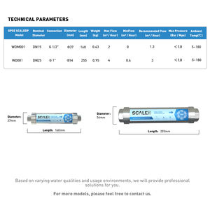 Scaledp Équipement de <span class=keywords><strong>traitement</strong></span> de l'eau pour toute la <span class=keywords><strong>maison</strong></span> Équipement de purification physique de l'eau sans électricité Détartreur automatique de l'eau - Product Image 4