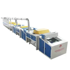 Linha de máquina para reciclagem de resíduos de algodão de alta capacidade Processo de rasgar tecido para máquinas têxteis