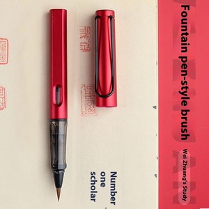 Portable <span class=keywords><strong>rechargeable</strong></span> éponge douce plume brosse stylo Nylon cheveux chinois calligraphie brosse stylo doux pour une écriture facile - Product Image 1