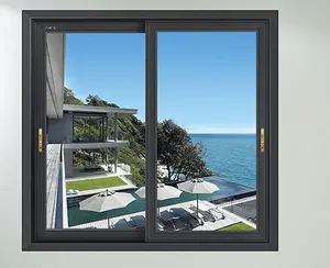 <span class=keywords><strong>Finestre</strong></span> Scorrevoli a Doppio Vetro, Porta Esterna per Patio, Porta Scorrevole in Alluminio Insonorizzata per Balcone - Product Image 1