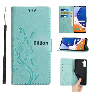 Funda para <span class=keywords><strong>iPhone</strong></span> 17 Pro con Diseño de Mariposa en Relieve; Funda Tipo Flip para Samsung S25 FE con Ranuras para Tarjetas y Protección Contra Caídas - Product Image 2