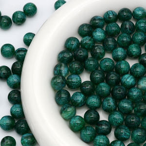 Vente en gros de perles de résine 8/10mm bleu clair de sirène clair de lune fabrication de bijoux à bricoler soi-même bracelet collier accessoires artisanat - Product Image 2