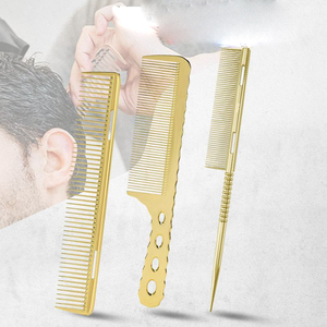 Peignes de coiffure professionnels <span class=keywords><strong>pour</strong></span> salon, ensembles de 3 pièces, peigne à cheveux <span class=keywords><strong>pour</strong></span> femmes, peigne à cheveux en aluminium <span class=keywords><strong>pour</strong></span> hommes - Product Image 2