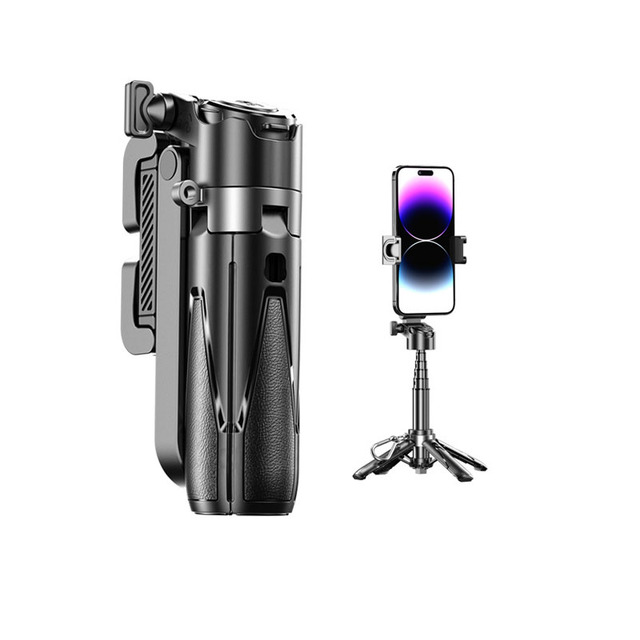 Mini Selfie Stick Tripod 3 in 1 Extendable Phone Stand with Blue-tooth Remote Foldable 12cm Phone Holder for Vlog Travel