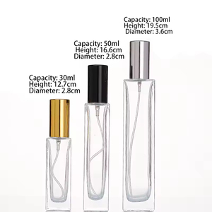 Số lượng lớn xem qua vuông thủy tinh rỗng <span class=keywords><strong>30ml</strong></span> 50ml <span class=keywords><strong>100ml</strong></span> mỏng hình chữ nhật chai nước hoa thủy tinh - Product Image 5