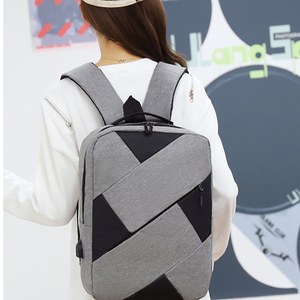<span class=keywords><strong>Sac</strong></span> à <span class=keywords><strong>dos</strong></span> pour ordinateur portable au design géométrique avec port de charge USB, <span class=keywords><strong>sac</strong></span> de voyage d'affaires moderne pour hommes et femmes, idéal pour le travail et l'université, <span class=keywords><strong>bleu</strong></span> <span class=keywords><strong>marine</strong></span> - Product Image 5