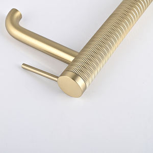 Modern Gold Single Hole 59-1 Brass High Basin Faucet Bathroom Faucet Deck Mounted Water Taps Long Wash Basin Faucet - Product Image 6