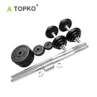 Haltères réglables multifonctionnels de haute qualité TOPKO 15 kg/20 kg pour la musculation à domicile, pour hommes et femmes