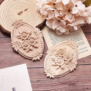 Onlay in <span class=keywords><strong>legno</strong></span> non verniciato Appliques decalcomania ovale centro artigianato per arredamento per la casa mobili soffitto-<span class=keywords><strong>legno</strong></span> artigianato scatole di <span class=keywords><strong>legno</strong></span> segni <span class=keywords><strong>da</strong></span> <span class=keywords><strong>parete</strong></span> - Product Image 5