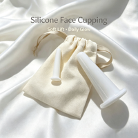 Outils de massage chinois, ensemble de 2 ventouses faciales en silicone sous vide, ventouses Hijama, ensemble de massage par ventouses pour le visage
