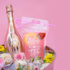 Gobelet de 500 ml avec paille pour cadeaux de fête de fiançailles, enterrement de vie de jeune fille, future mariée - Product Image 3