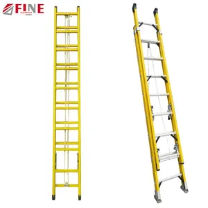 28 32 40 Ft Fibra De Vidro Isolada Frp Extensão Telescópica Step Ladders