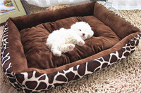 Nid douillet à carreaux pour chiens et chats, résistant aux morsures, nid douillet en daim, lits confortables pour chiens, imprimé léopard, lit pour animaux en polaire arctique