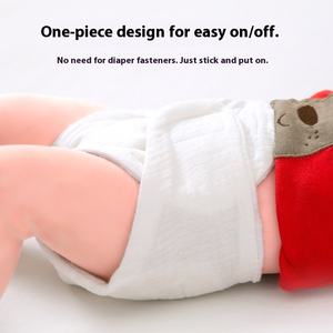 Couches en gaze de type coton imprimé 0-6 mois bébés <span class=keywords><strong>lavable</strong></span> t-intégré microfibre bébé attaché fuite garde doux respirant - Product Image 3