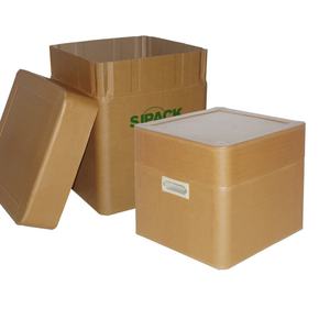 Conteneur carré en papier kraft brun, marque SJPACK, modèle 37*37*50, pour produits chimiques/additifs alimentaires - Product Image 1