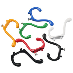 Zinc Alloy Double Wall <b>Hooks</b> For <b>Bathroom</b> Coat Hat Storage Black White Yellow Red Blue Green Plastic Mounting - Product Image 5