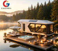 Capsule spatiale d'air frais, maison modulaire préfabriquée, maison conteneur portable pour station de bien-être forestière, cabine de récupération physique