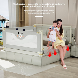 Barandilla de Seguridad Anticaídas para Cama de Bebé con Altura Ajustable, Protector Lateral Plegable y Transpirable para Bebés y Niños Pequeños - Product Image 2