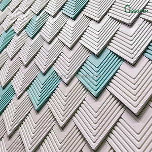 UHPC brique tridimensionnelle 3D carreaux de ciment forme spéciale café hôtel Restaurant mur cloison fond décoration murale - Product Image 4