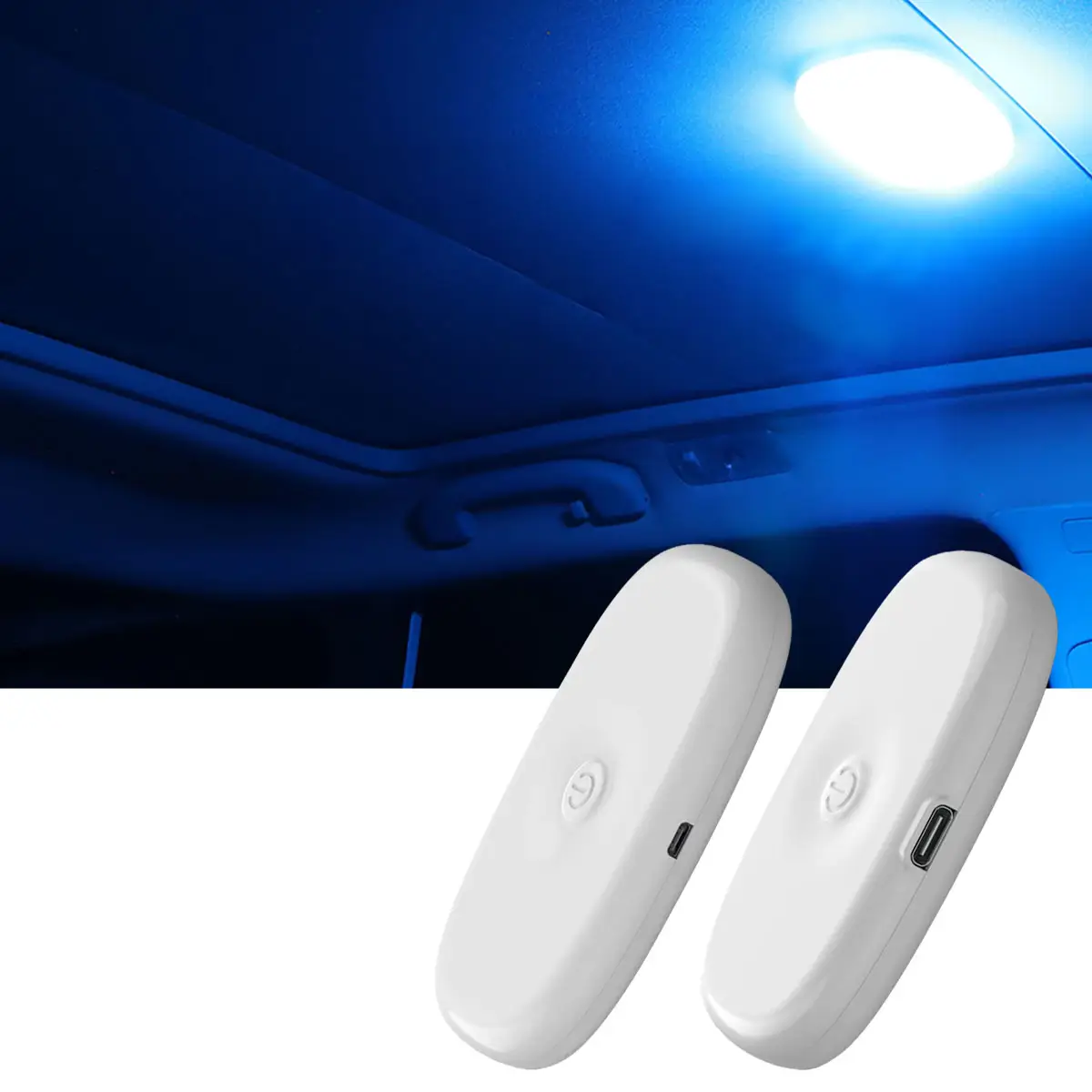 Mini lampada Wireless illuminazione interna per Auto LED luce di lettura a soffitto per tetto Auto per porta Auto bagagliaio di stoccaggio ricarica USB Touch