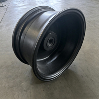Llanta de Carreras Nueva de Aleación de Magnesio Forjado AZ80A OEM Directo de Fábrica, Ultraligera y Duradera, de 15 Pulgadas, Acabado Negro