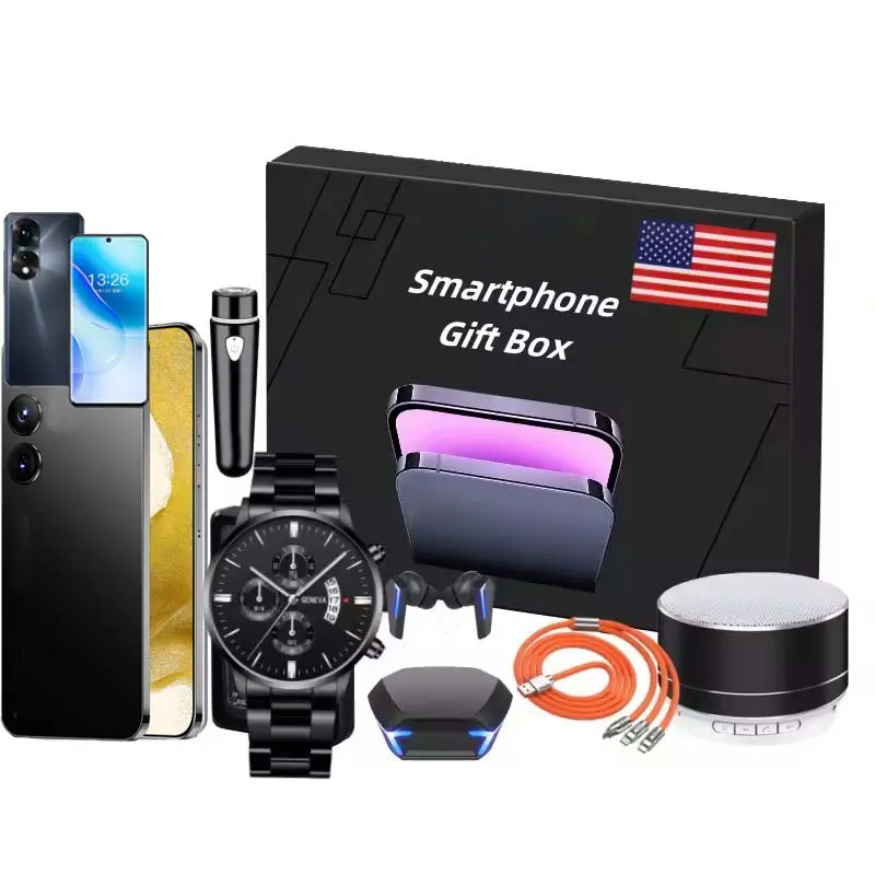 Electronics Combination Set Surprise Gift Box Smartphone 5 In 1 Lucky Box Super Value Mystery Box Set Smart Watch Phone Earbuds