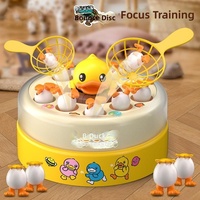 Carrousel rebondissant pour enfants : Jouet éducatif stimulant l'attention pour l'interaction parent-enfant, petit canard jaune rebondissant