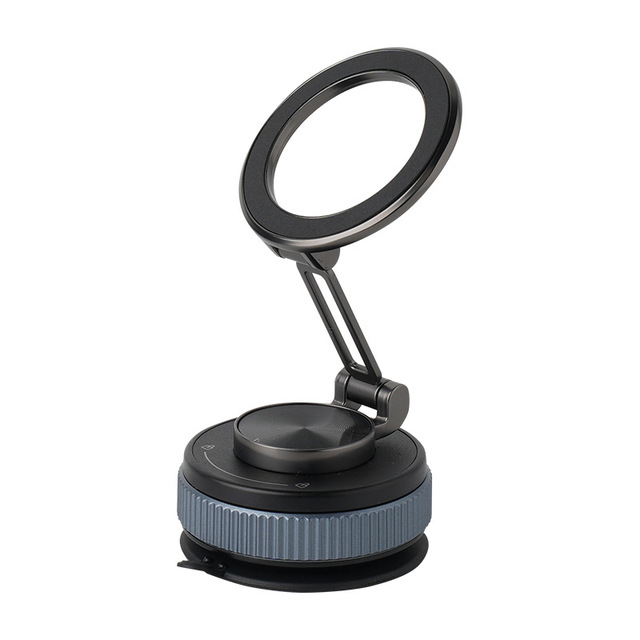 Great Magnetic Car Phone Holder Vacuum Folding Phone Stand Gym Office Vehicle Gift Option Convenient Angle Accessory
