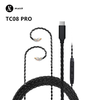 JCALLY TC08 PRO Kabel IEM HiFi QDC 0.75/0.78 MMCX 2Pin Tipe-C Berlapis Perak untuk Upgrade Earphone KZ CCA KBEAR TRN 7HZ TFZ