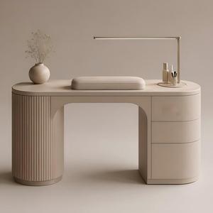 Juego de <span class=keywords><strong>Mesa</strong></span> de Manicura con Sillas, Estación Moderna para Salón de Uñas con Cajones de Almacenamiento - Product Image 2