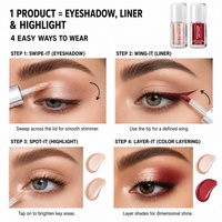 Fard à paupières liquide scintillant professionnel haute pigmentation, longue tenue, effet brillant, marque privée