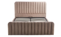 2026 Lit de rangement double couche en bois, moderne, de haute qualité, avec plateforme rembourrée et repose-pieds en tissu