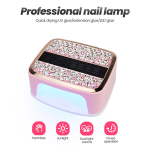 Lampe à <span class=keywords><strong>ongles</strong></span> <span class=keywords><strong>UV</strong></span> LED portable haute puissance 168W, machine à <span class=keywords><strong>ongles</strong></span> en plastique durable, séchage rapide, <span class=keywords><strong>appareil</strong></span> de photothérapie 110-240V 365nm - Product Image 1