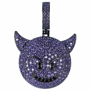Accesorio de Hip Hop Little Devil Expression Personalidad Colgante <span class=keywords><strong>Micro</strong></span> Incrustaciones Zircon Collar de gama alta - Product Image 4
